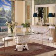 Renato Costa, mesas comedores de lujo, estilo clásico barroco, vitrinas, aparadores, mesa de piedra y bronce.